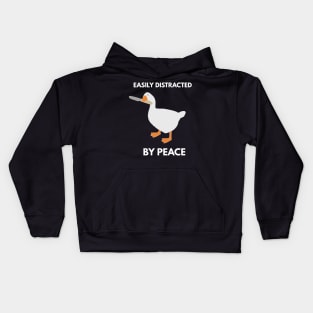 easily distracted by peace Kids Hoodie